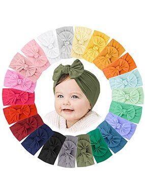 Baby Headbands Set 22 Pack Infant Hair Bows Soft Stretch Headwraps Girls
